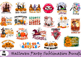 Funny Halloween Sublimation Bundle Tshirt Design