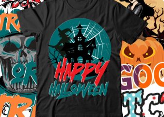 Happy Halloween T-Shirt Design Vector