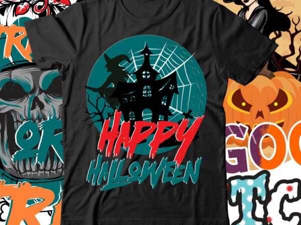 Happy halloween t-shirt design vector