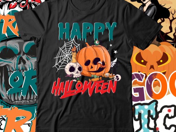 Happy halloween t-shirt design vector