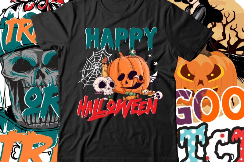 Happy Halloween T-Shirt Design Vector