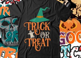 Trick or Treat T-Shirt Design , Boo! T-Shirt Design , Boo! Sublimation Design , Halloween t shirt bundle, halloween t shirts bundle, halloween t shirt company bundle, asda halloween t