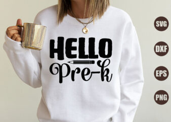 hello pre-k graphic t shirt