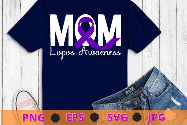 Lupus awareness purple ribbon mom gifts lupus warrior sle t-shirt design svg, lupus awareness, tie dye, lupus warrior