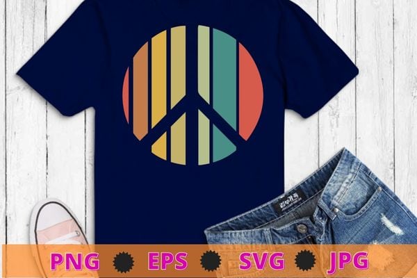 Vintage Peace sign creative T-shirt design vector svg,