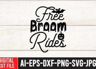 Free Broom Rides 2 T-shirt Design,Halloween Svg, Dinosaur Skeleton Svg, Spooky Saurus Rex Svg, Kids Cut Files, Funny T-Rex with Pumpkin Svg, Dxf, Eps, Png, Silhouette, Cricut,HALLOWEEN SVG Bundle, HALLOWEEN