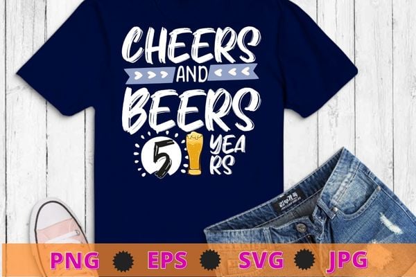 50th birthday t shirt, Cheers and beers to 50 years T-shirt design svg, 50 birthday gift ideas