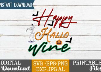 Happy Hallo Wine SVG Design,good witch t-shirt design , boo! t-shirt design ,boo! svg cut file , halloween t shirt bundle, halloween t shirts bundle, halloween t shirt company bundle,