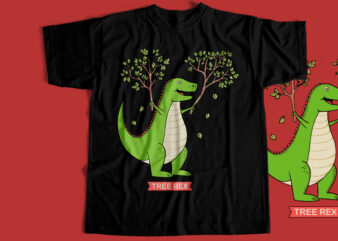 Tree Rex Dinasour T-Shirt Design