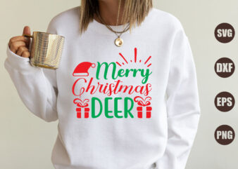 Merry Christmas deer t shirt designs for sale