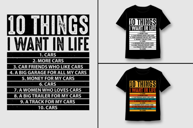 Car Lover T-Shirt Design Bundle