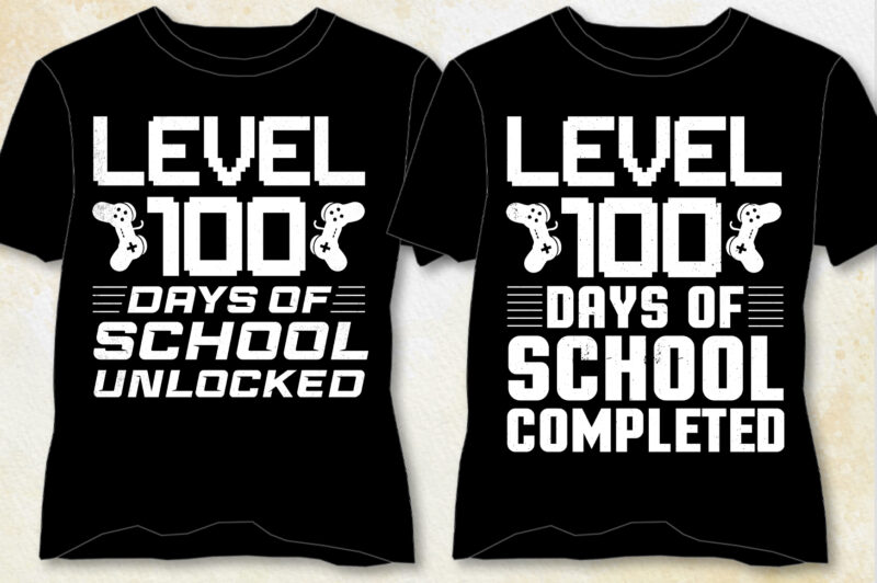 100 Days Of School T-Shirt Design-100 Days Of School Lover T-Shirt Design