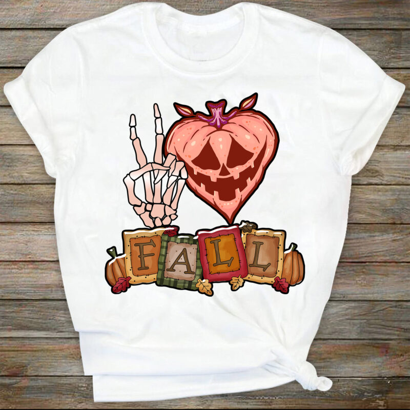 Peace love fall Halloween pumpkin SVG digital download for sublimation or screens