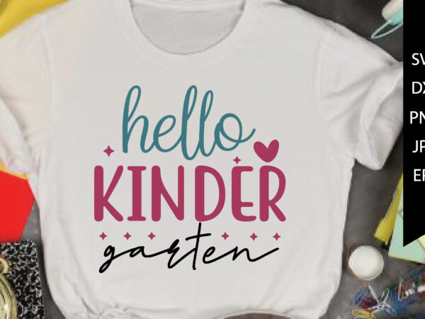 Hello kindergarte graphic t shirt