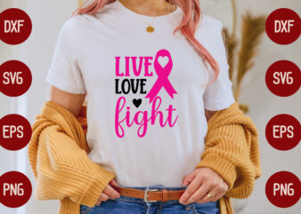 live love fight t shirt vector graphic
