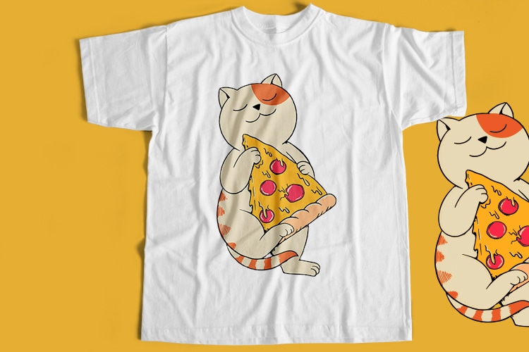 Pizza Cat T-Shirt Design