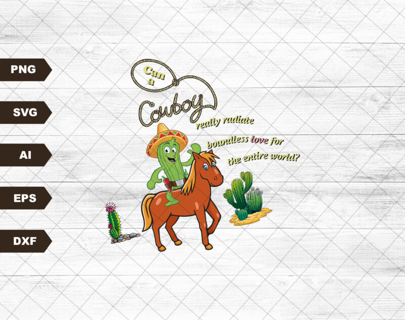 Buddhist Cowboy Meme Short Sleeve Svg File for Cricut, Ai, Png, Dxf. Eps