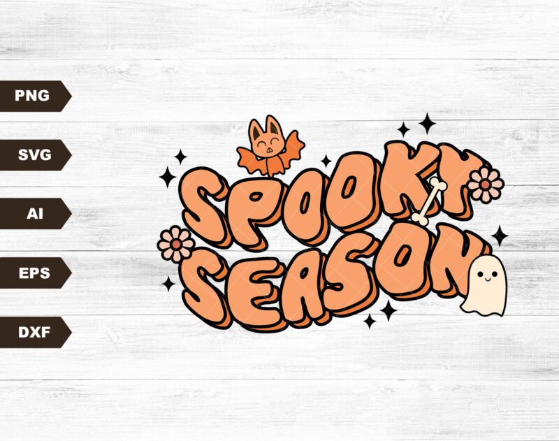 SPOOKY SEASON SVG Cut File For Cricut or Silhouette, Halloween Svg, Spooky Babe Svg, Halloween Clipart, Svg For Shirt