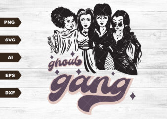 Ghoul Gang SVG, Halloween SVG File, Ghoul Gang, Retro Halloween SVG, Fall SVG, Autumn SVG, Ghoul Squad, Spooky Season SVG, Halloween SVG