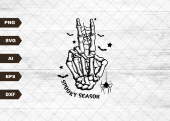 Spooky Season Svg- Sublimation Download,Halloween sublimation,Halloween Svg, Spooky design,Skeleton Svg,Spooky Vibes Svg,Retro Halloween Svg