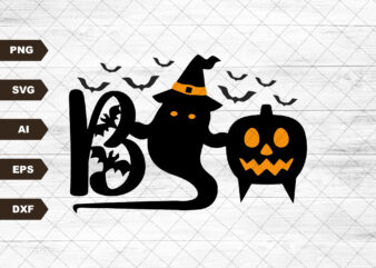 Boo Happy Halloween Svg, Trick Or Treat Svg, Spooky Vibes, Spider Web Svg, Witch Svg, Fall Svg, Svg, Png Files For Cricut t shirt template