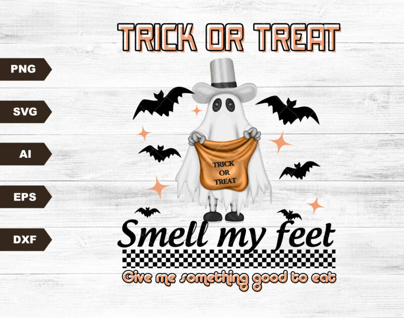 Trick or treat SVG- Sublimation Digital Download,Halloween sublimation,Halloween SVG,kids Halloween SVG, Retro Halloween SVG, Mini SVG