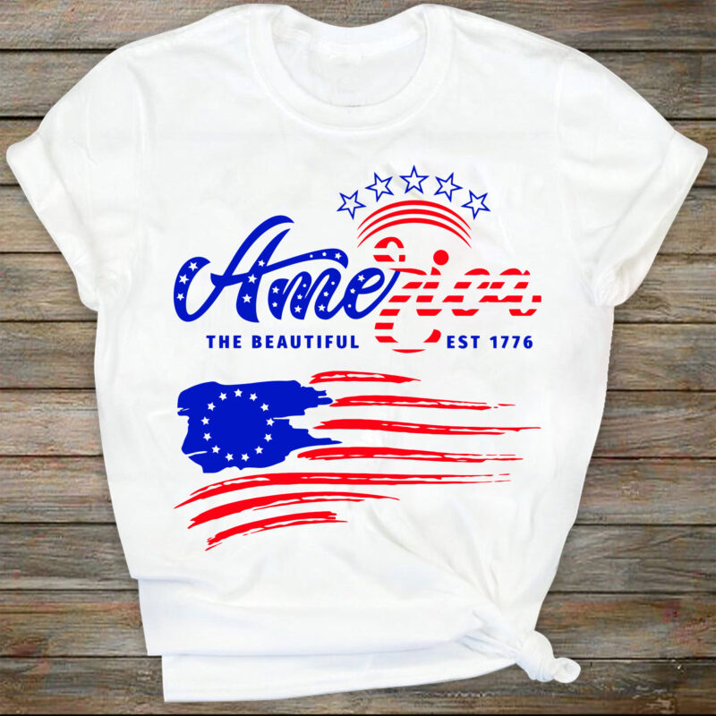 America The Beautiful Fourth Of July Svg, Independence Day, Svg, SVG Files For Cricut Sublimation