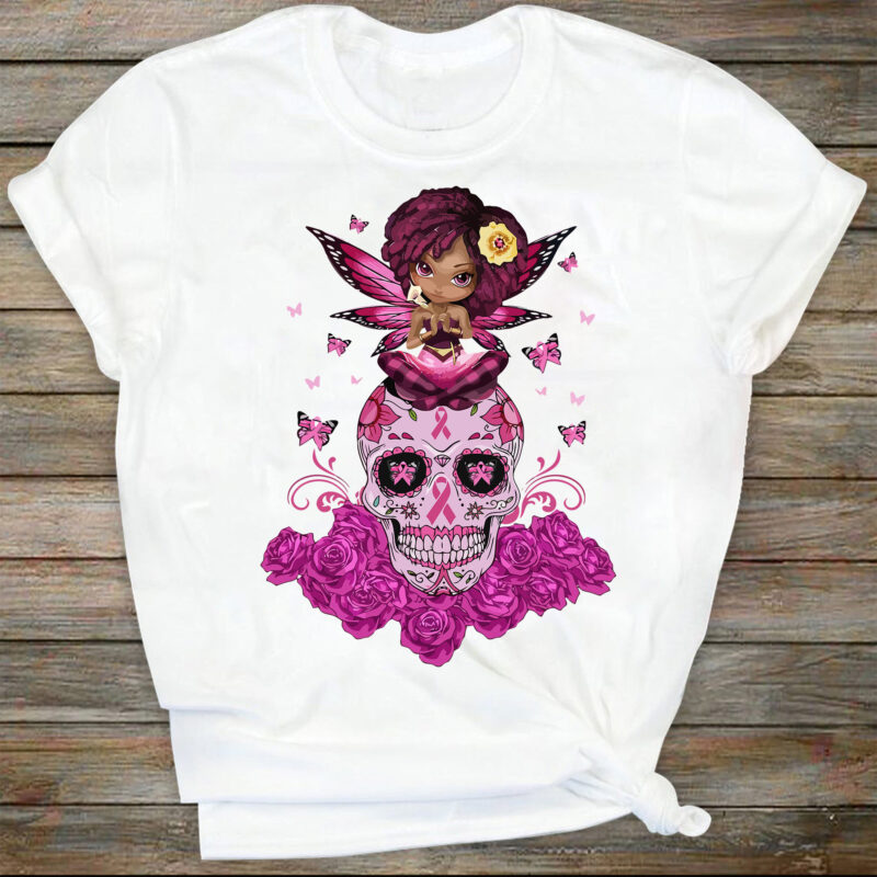 Pink Sugar Skull Halloweeen Svg, Breast Cancer Awareness, Cancer Fight Svg, Wear Pink, Breast Cancer Shirt, Pink Ribbon Cricut Files