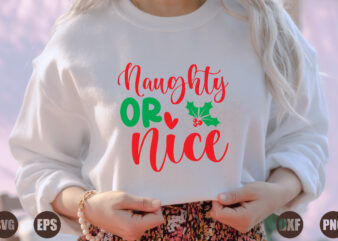 Naughty or nice T shirt vector artwork