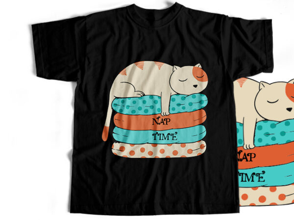 Lazzy cat t-shirt design