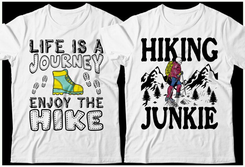 Hiking T-shirt Design Bundle, Hiking tshirt Bundle, Hiking tshirt, Hiking design SVG, Hike tshirt Bundle, Mountain Climb, Hiking Sublumation, Traveling Tshirt, Hiking T Shirts Funny