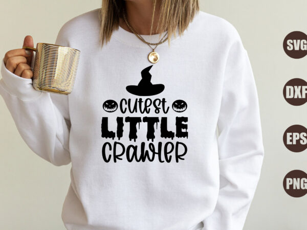 Cutest little crawler t shirt vector file