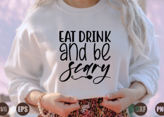 eat drink and be scary vector clipart