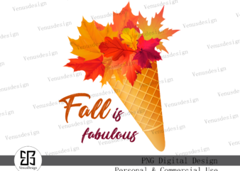 Fall Is Fabulous Ice-cream Sublimation Tshirt Design