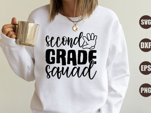 Second grade squad t shirt template vector