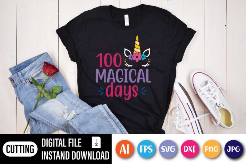 100 Magical Days, 100 Days Of School Shirt, 100 Days Magical Of School Tshirt, Magical Shirt, Magical Of School
