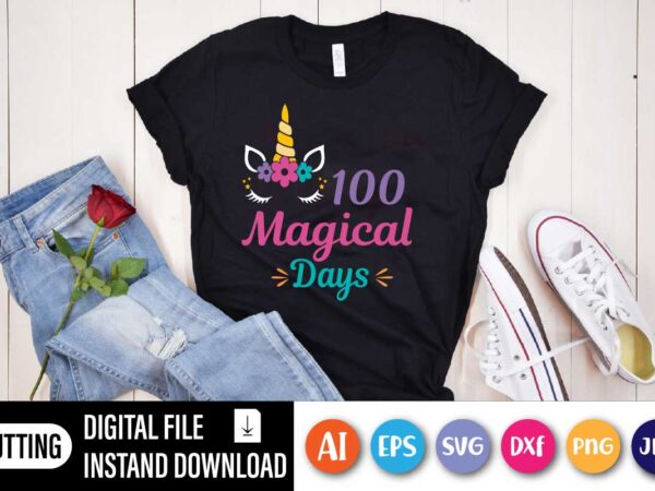 100 magical days, 100 days of school shirt, 100 days magical of school tshirt, magical shirt, magical of school