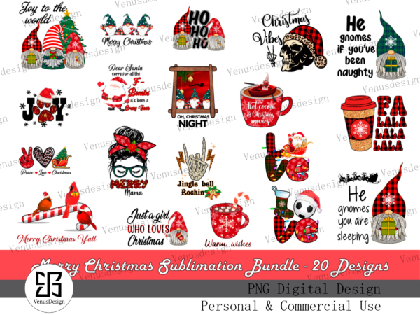 Merry christmas sublimation bundle tshirt design