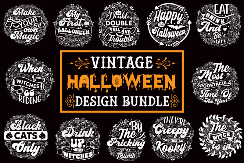 Vintage Halloween Design Bundle