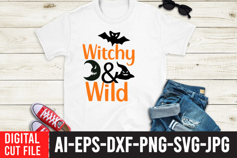 Witchy & Wild SVG Cut File , HALLOWEEN Clipart, Halloween Svg Files for Cricut, Halloween Cut Files,Halloween bundle svg, Halloween Vector, Witch svg, Ghost svg, Halloween shirt svg, Pumpkin svg,