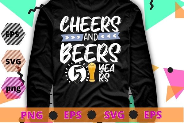50th birthday t shirt, Cheers and beers to 50 years T-shirt design svg, 50 birthday gift ideas