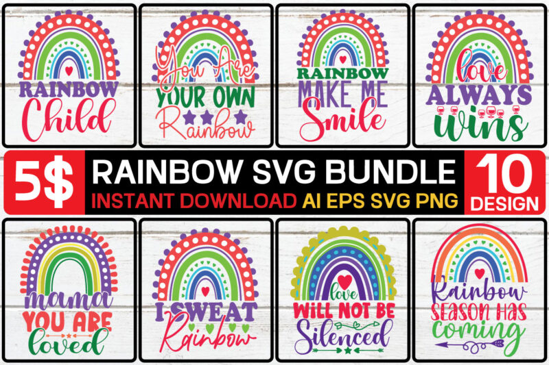 Rainbow Svg Bundle,Rainbow SVG, Rainbow SVG Bundle, Rainbow png, Colorful Rainbow Svg, Rainbow Clipart, Png Dxf Pdf, Cut Files for Cricut,Bright Rainbow SVG,Colorful Rainbow,Cut files,Kids,Birthday,EPS,PNG,Printable,Cricut,Silhouette,Commercial use,Instant download_CF66,Boho Rainbow SVG Bundle,Rainbow