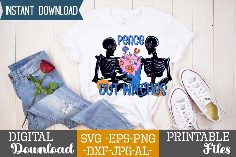 Peace Out Witches SVG Design,good witch t-shirt design , boo! t-shirt design ,boo! svg cut file , halloween t shirt bundle, halloween t shirts bundle, halloween t shirt company bundle,