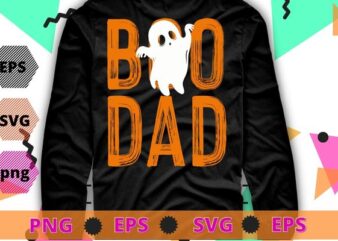 Boo dad funny halloween spooky ghost T-shirt design svg