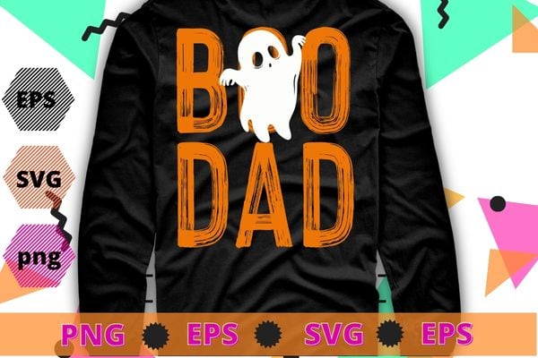 Boo dad funny halloween spooky ghost t-shirt design svg