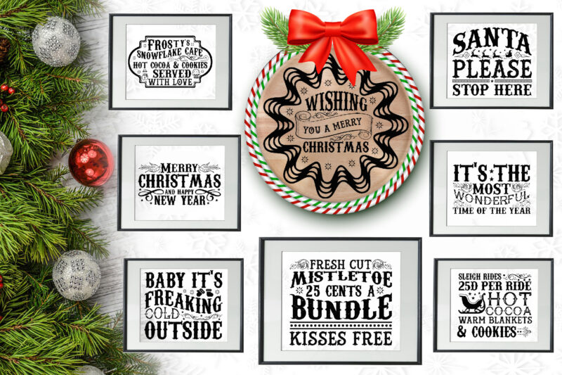 Vintage Christmas Sign Bundle