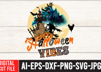 Halloween Vibes Sublimation Design , Halloween Sublimation Bundle , Halloween PNG Print , Transparent Background , Sublimation PNG, Halloween Bundle Png, Trick or Treat Png, Spooky Vibes, Cowhide, Western PNG,