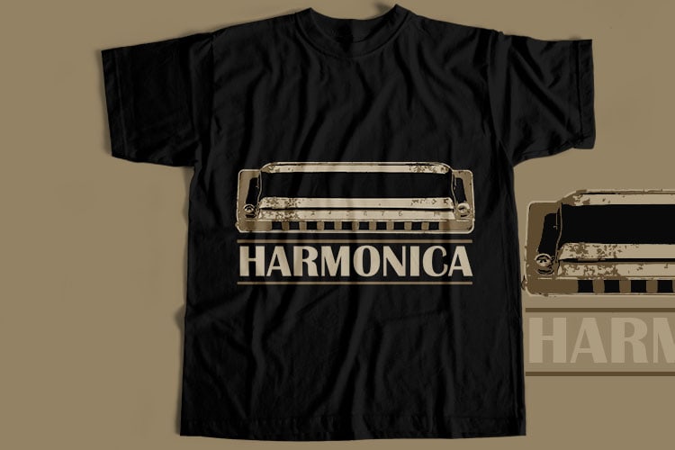 20 Best Harmonica T-Shirt Design Bundle For Commercial Use