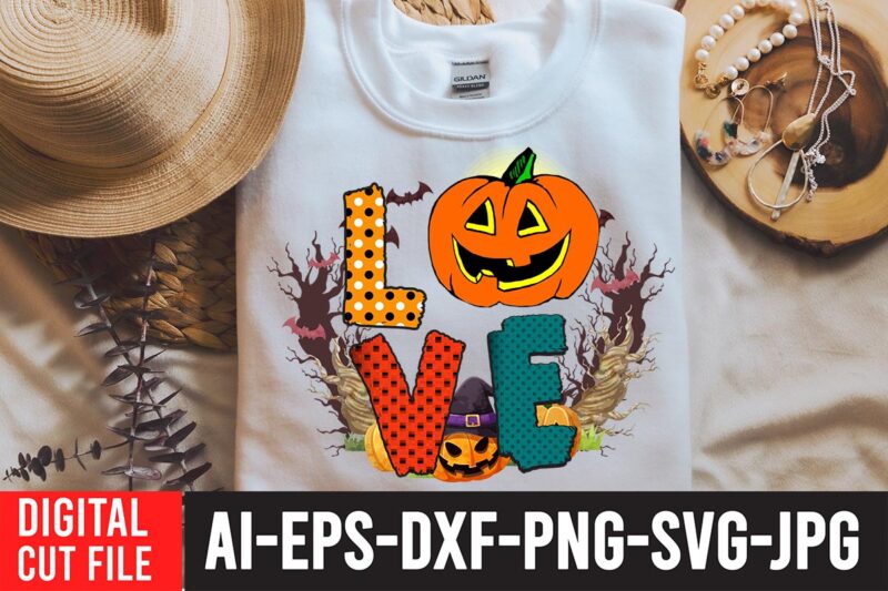 Love Sublimation Design , Halloween Sublimation Bundle , Halloween PNG Print , Transparent Background , Sublimation PNG, Halloween Bundle Png, Trick or Treat Png, Spooky Vibes, Cowhide, Western PNG, Halloween