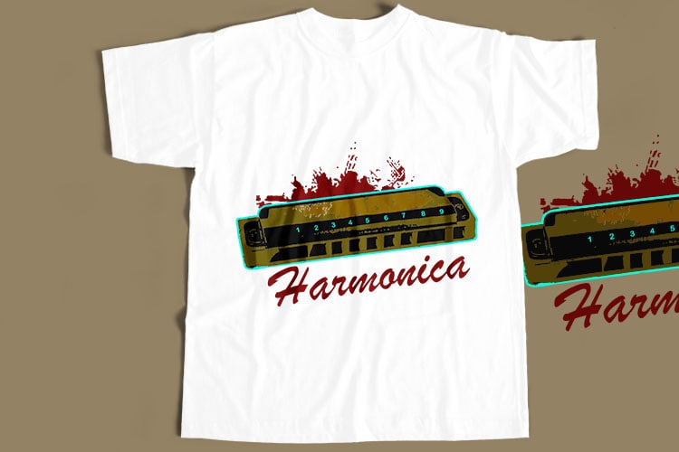 20 Best Harmonica T-Shirt Design Bundle For Commercial Use